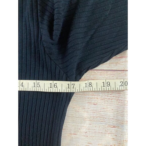 Michael Lauren Revolve Black Ribbed Short Sleeve Light Dress - XS - Picture 8 of 11